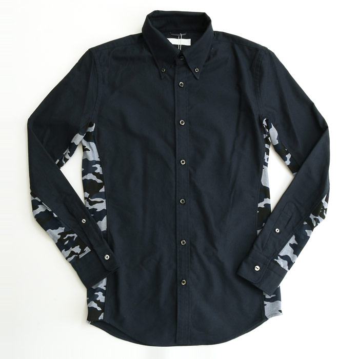 junhashimoto ジュンハシモト SIDE JERSEY CAMO B.D SHIRT BLACK ...