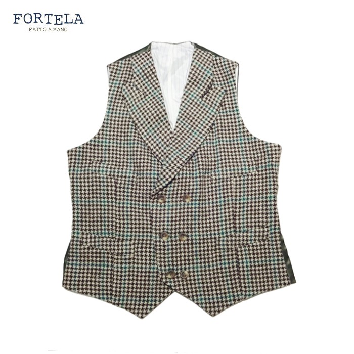 15AW NEW BLAND！！FORTELA(フォルテラ) ヴィンテージツイードジレ