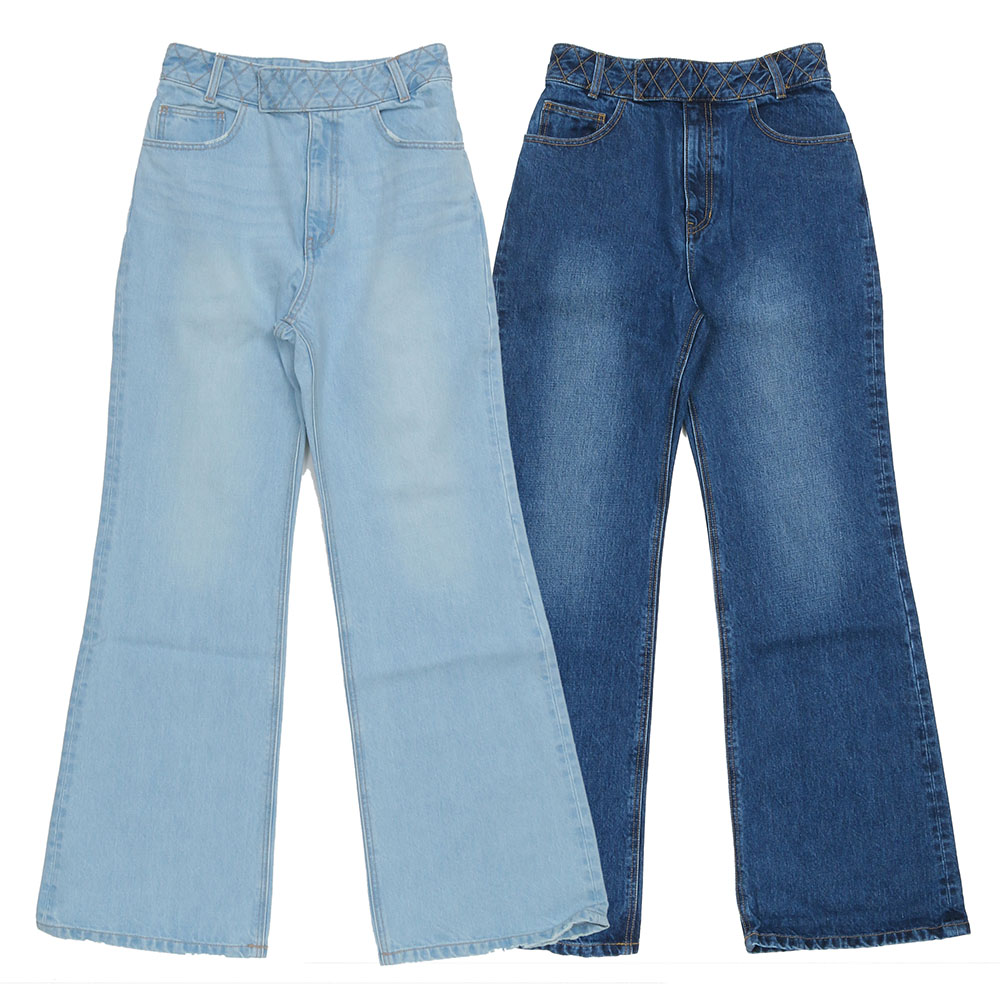 BORDERS at BALCONY ボーダーズアットバルコニー FLARE DENIM PANTS 